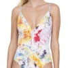 Gottex Aquarelle V-Neck One-Piece Swimsuit 1 Gottex Aquarelle V-Neck One-Piece Swimsuit -Tial Muse Shop 19AQ035096 F