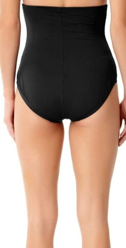 Anne Cole Live In Color Super High Waist Bikini Bottom -Tial Muse Shop 19MB36401 BLK B