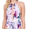 Gottex Primrose Deep Plunge High Neck One Piece Swimsuit -Tial Muse Shop 19PM025080 F