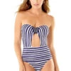 Anne Cole Studio Smocked Tab Bandeau One Piece Swimsuit