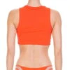 Tori Praver Manon Fine Rib Bikini Bottom In Hot Orange -Tial Muse Shop 1S19SBMNNR HTO 1