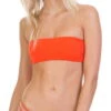 Tori Praver Royale Fine Rib Bikini Top In Hot Orange -Tial Muse Shop 1S19SBMNNR HTO 2
