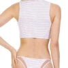 Tori Praver Manon Fine Rib Bikini Bottom In Rose Gold Stripe -Tial Muse Shop 1S19SUEMSR WHT 2