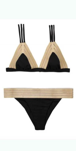 Beach Bunny Sheer Addiction Bikini Bottom In Black And Gold -Tial Muse Shop 2018sheer addiction b16125t1b1 black prod1 5