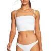 Vitamin A Ava Bandeau Bikini Top In White EcoTex -Tial Muse Shop 202TWETF