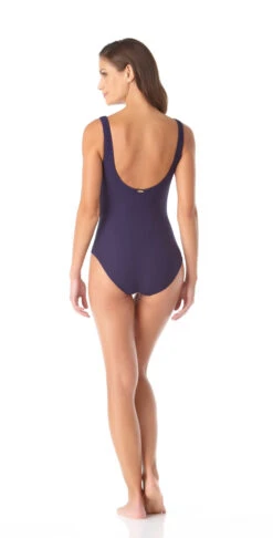 Anne Cole Dream Weaver Twist Front One Piece Swimsuit -Tial Muse Shop 20MO06014 NAVY 1782