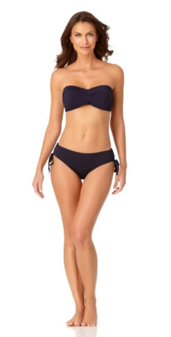 Anne Cole Live In Color Twist Bandeau Bikini Top -Tial Muse Shop 20MT10101 20MB30001 NAVY 629