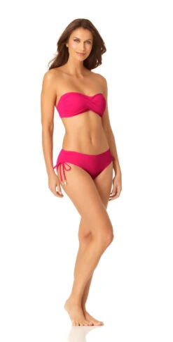 Anne Cole Live In Color Twist Bandeau Bikini Top -Tial Muse Shop 20MT10101 20MB30001 BERRY 397