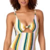 Anne Cole Studio Knotted Front One Piece Swimsuit -Tial Muse Shop 20SO07083 MULTI 684 1 2