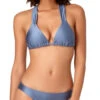Anne Cole Studio Cross Back Triangle Bikini Top In Pewter -Tial Muse Shop 20ST17017 20SB30017 PEW 1212 1