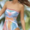 Sunflair Happy Line Bandeau One Piece Swimsuit -Tial Muse Shop 22021