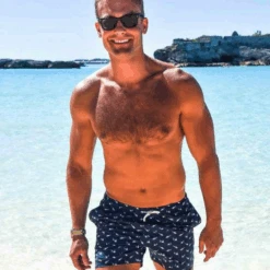 Bermies Mens Swim Trunk In Sharks