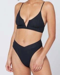 Pointelle Rib Siren Bikini Top -Tial Muse Shop 5908029 PTSNT21 BLK PTCUB21 BLK DETAIL 1 0b77f5ae 5560 4a52 8386 82a936bb1b44