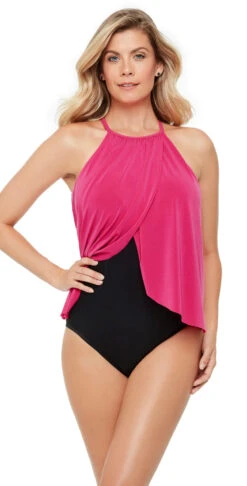 Magicsuit Aubrey One Piece Swimsuit In Rose Pink -Tial Muse Shop 6008020 SOLIDS AUBREY ROS F2 2