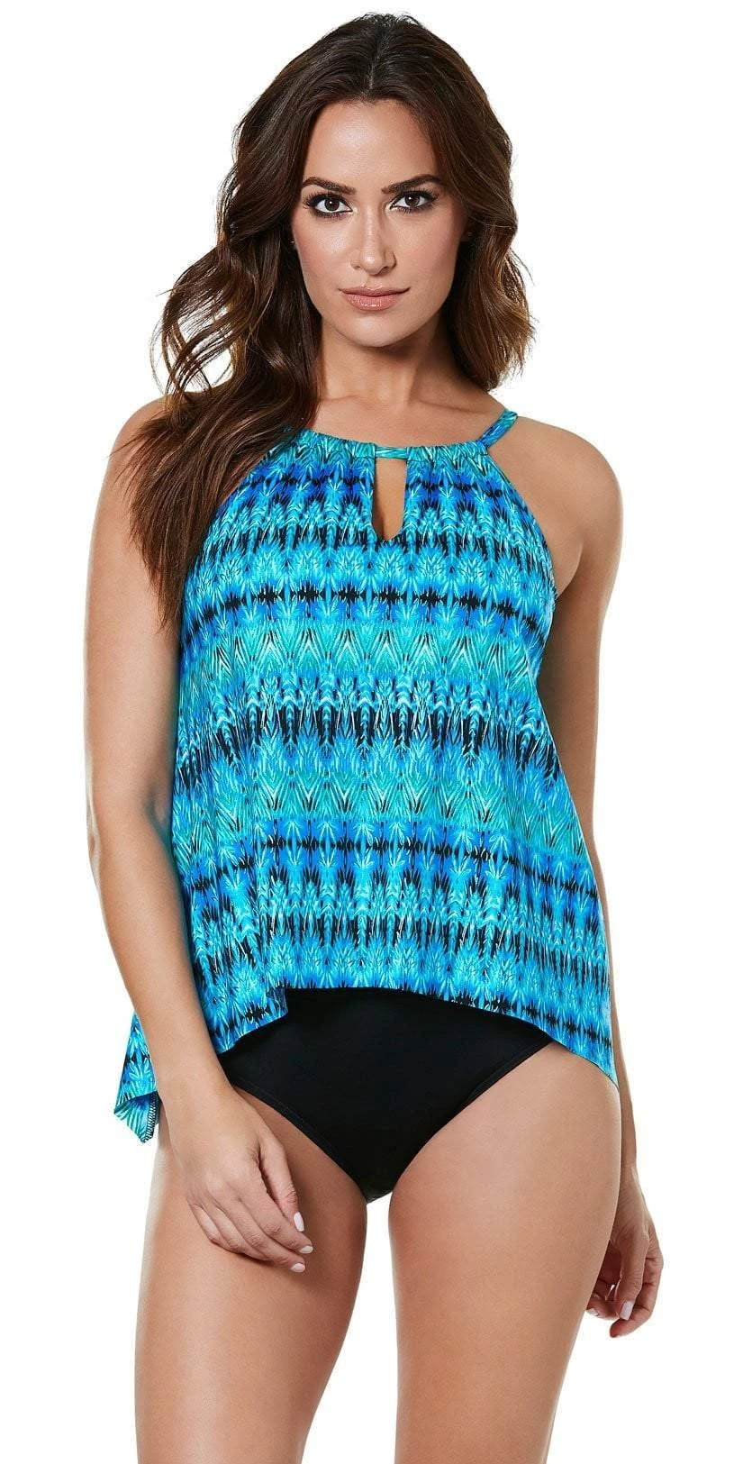 Miraclesuit Cabana Chic Blue Peephole Tankini Top 5 Miraclesuit Cabana Chic Blue Peephole Tankini Top - Image 3