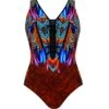 Sunflair Brown Feather One Piece -Tial Muse Shop 72025 2