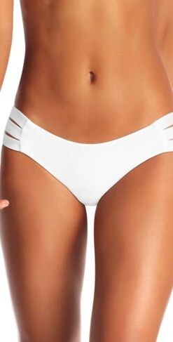 Vitamin A EcoLux Emelia Bikini Bottom In White -Tial Muse Shop 73T 717B ECW 3074 Bottom Detail2
