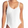 Vitamin A EcoRib Leah One Piece Swimsuit In White -Tial Muse Shop 76M ERW 3119 Front