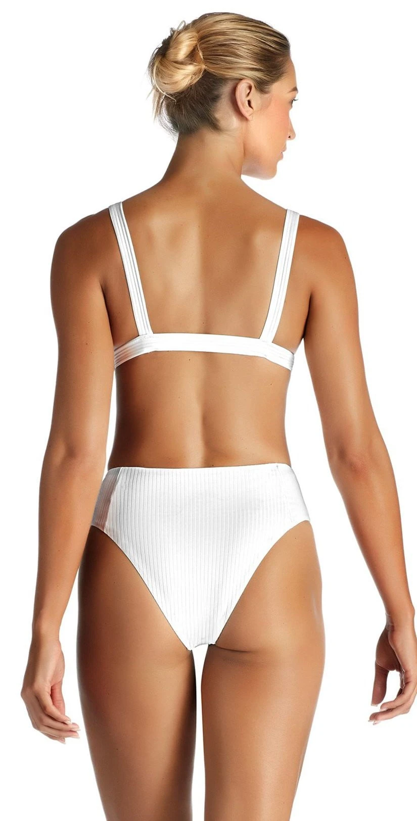 Vitamin A Neutra EcoRib Triangle Bikini Top In White 4 Vitamin A Neutra EcoRib Triangle Bikini Top In White - Image 2