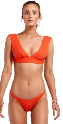 Vitamin A EcoLux Magnolia Bikini Top In Papavero
