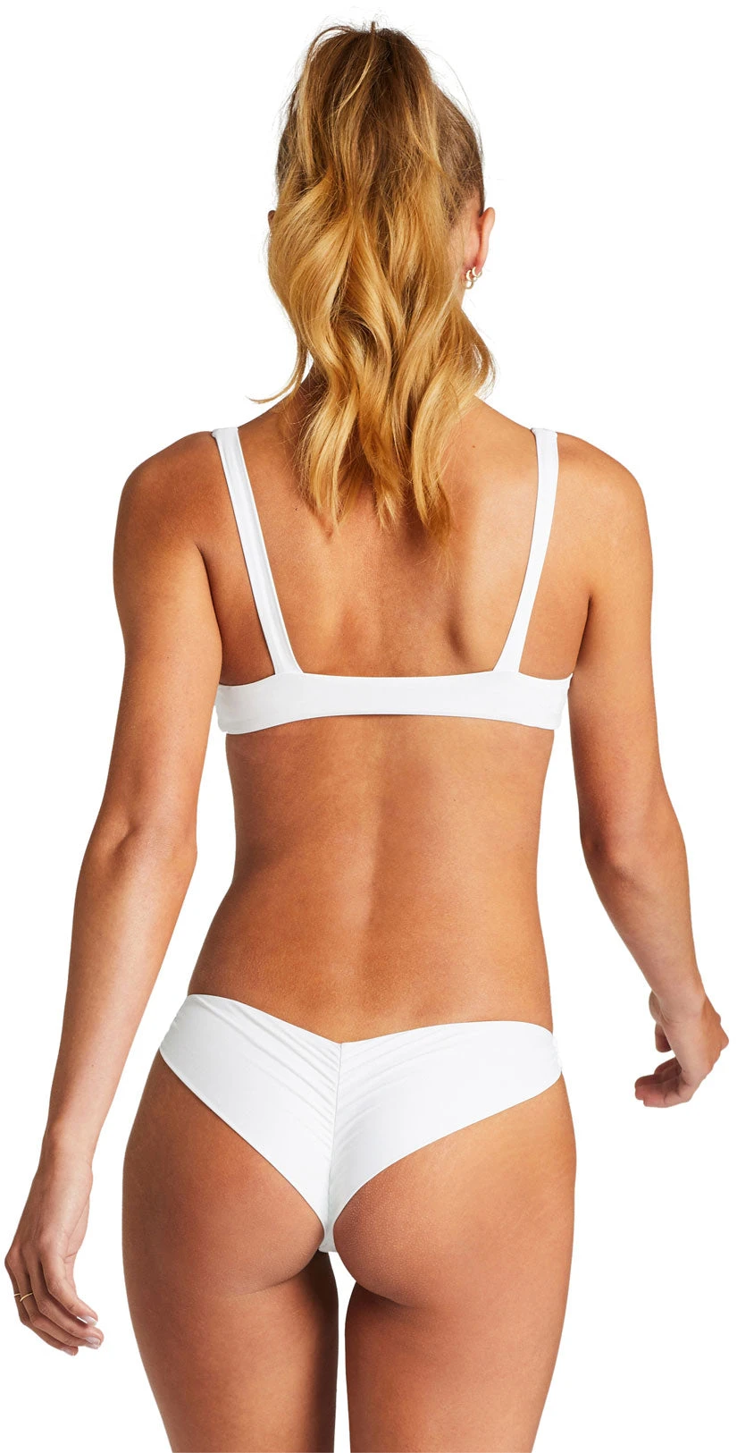 Vitamin A EcoLux Samba Ruched Back Bottom In White 3 Vitamin A EcoLux Samba Ruched Back Bottom In White