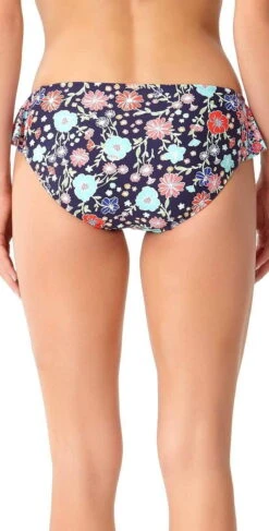 Anne Cole Lazy Daisy Side Flounce Bikini Bottom -Tial Muse Shop Anne Cole Lazy Daisy bottom back18MB31160 NAVY B