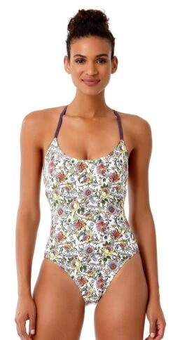 Anne Cole Studio Lace Back Vintage One Piece Swimsuit -Tial Muse Shop Anne Cole Studio Vintage Floral maillot 18SO02064 1960