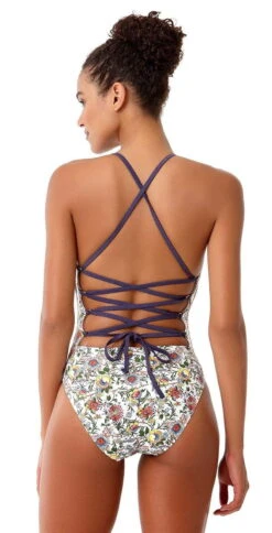 Anne Cole Studio Lace Back Vintage One Piece Swimsuit -Tial Muse Shop Anne Cole Studio Vintage maillot 18SO02064 1966