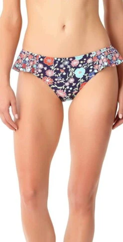 Anne Cole Lazy Daisy Side Flounce Bikini Bottom -Tial Muse Shop Anne Cole lazy daisy bottom 18MB31160 NAVY F