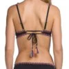 Becca Mardi Gras Crocheted Tie Side Ruched Bottom 514487-BLK 2 Becca Mardi Gras Crocheted Tie Side Ruched Bottom 514487-BLK -Tial Muse Shop Becca MARDI GRAS Halter Tie Side 2BACK