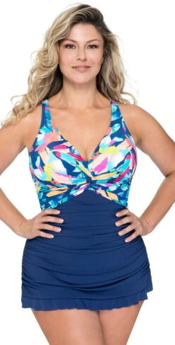 Profile By Gottex Bermuda Breeze Skirted One Piece -Tial Muse Shop E9312W01050 F