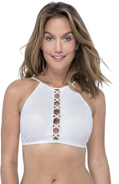 Profile By Gottex Shalimar Ivory High Neck Bikini Top