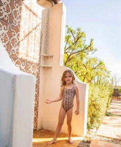 PQ Swim KAA Ayah Cut Out Kids One Piece