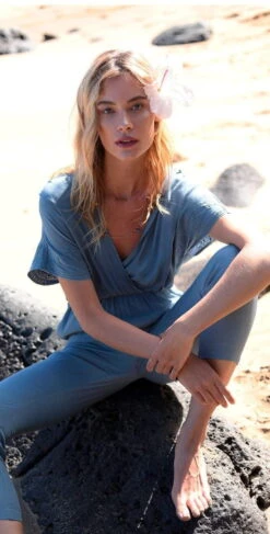 L Space Raquel Romper In Slated Glass RAQJU18-SLG -Tial Muse Shop L Space Raquel Romper in Slated Glass RAQJU18 SLG 2