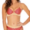 Luli Fama Dotted Delight Underwire Top In Ruby Red -Tial Muse Shop L164 E43 N56 16R z