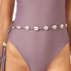 Montce Shells Belt In Mauve
