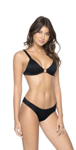 PilyQ Black Pearl Ring Triangle Top