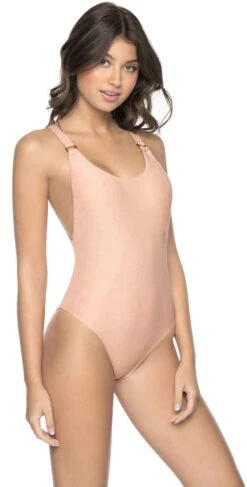 PilyQ Haley One Piece Swimsuit In Pink Sand