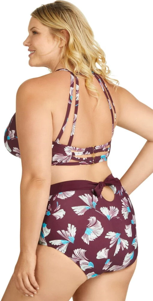 Raisins Curve Island High Waist Bottom In Maroon Y840954-MAR -Tial Muse Shop Raisins Curve Domingo Plus Sized High Neck dc944518 c25b 4dfe a559 fc1b03cad0cd