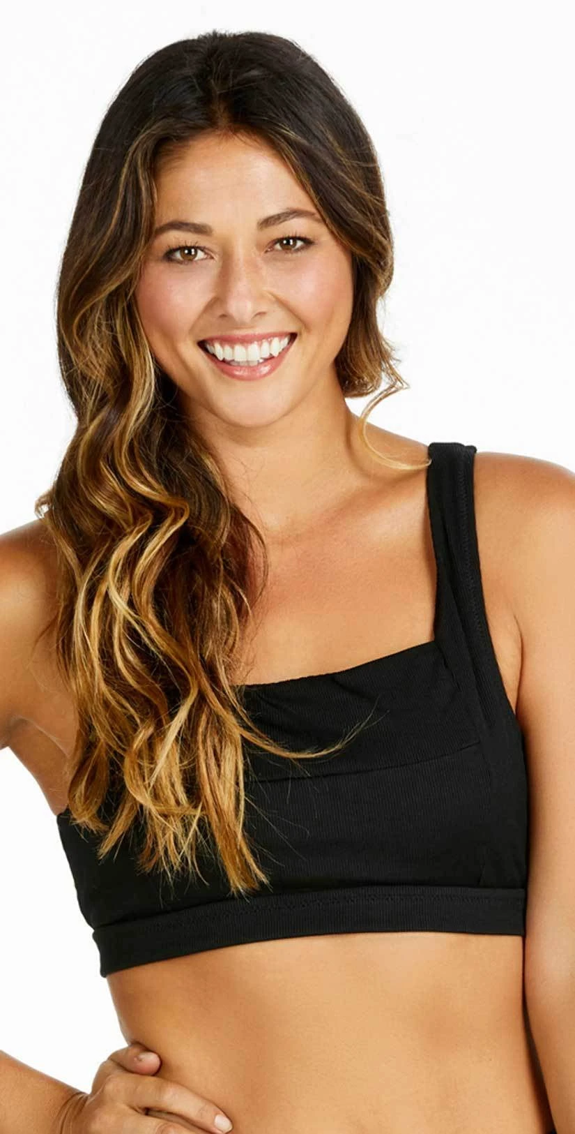 Raisins Ribbed Summer Halter Top In Black Y710282-BLK 4 Raisins Ribbed Summer Halter Top In Black Y710282-BLK - Image 2