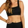 Raisins Ribbed Summer Halter Top In Black Y710282-BLK 1 Raisins Ribbed Summer Halter Top In Black Y710282-BLK -Tial Muse Shop Raisins Stir it up Ribbed Black Bikini Y710282 44 BLK3547 R1
