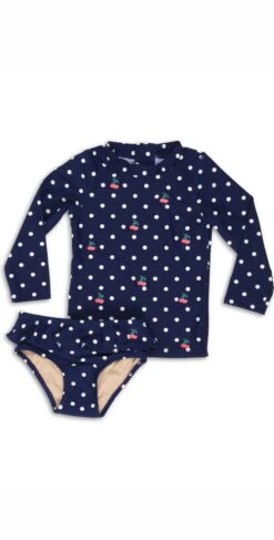 Shade Critters Girls Cherry Dot Rashguard Set