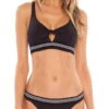 Becca Synergy Bralette Bikini Top In Black -Tial Muse Shop SYNERGY 763197 764497 Halter Hipster 1FRONT