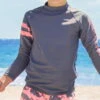 Snapperrock Boy's Arm Band Long Sleeve Rashguard Top In Steel Grey B20056L