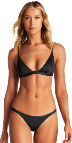 Vitamin A EcoLux Moss Bikini Top In Black