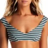 Vitamin A Capri Bikini Top In Grey Marin Stripe 88T MAG