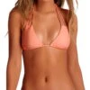 Vitamin A EcoLux Jaydah Braided Triangle Bikini Top In Coral -Tial Muse Shop Vitamin a peach jaydah top and jaydah bottom72TPEA 76BPEA FULL f