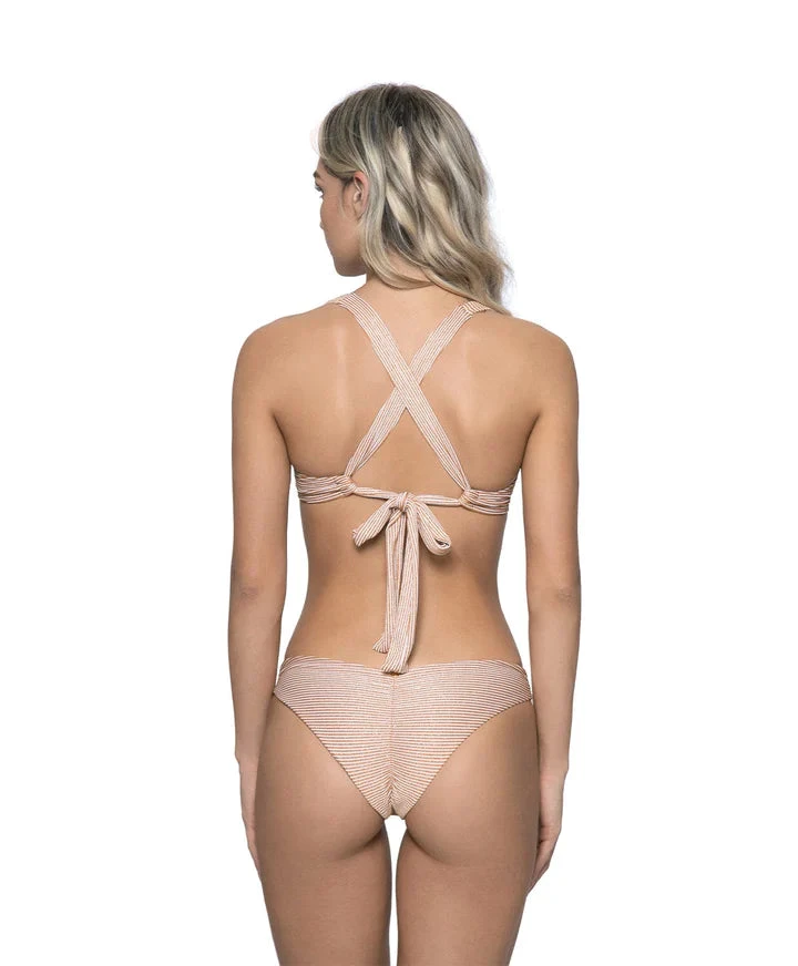 PQ Swim Aperol Stripe Perla Halter 4 PQ Swim Aperol Stripe Perla Halter - Image 2