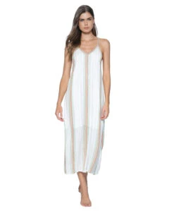 PQ Swim Aperol Stripe Julian Dress