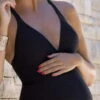 Cache Coeur Maternity Bali One Piece Swimsuit In Black